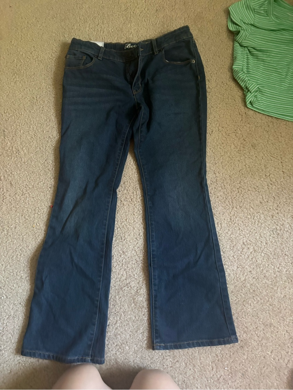 Justice Dark Blue Girls Bootcut Jeans